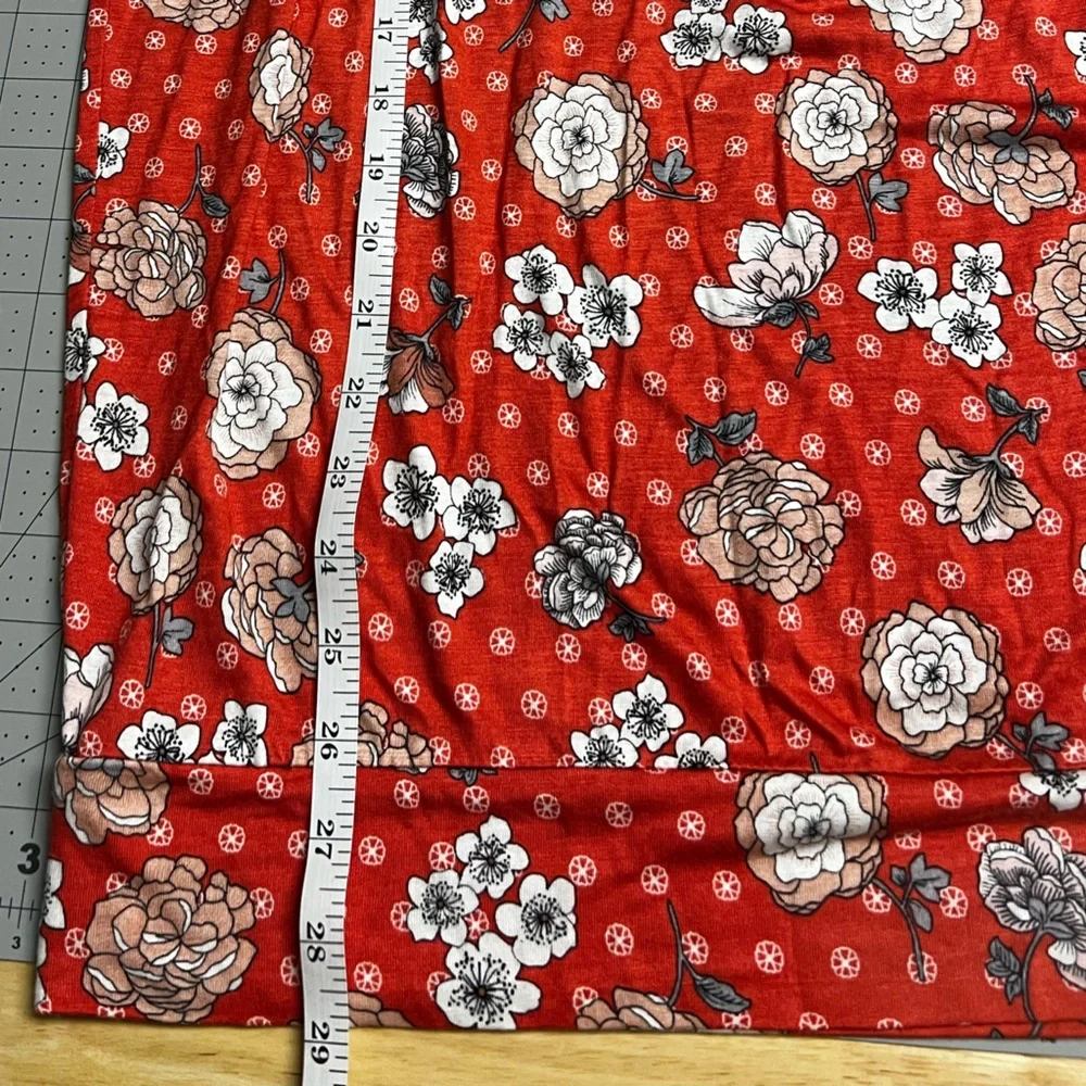 LOFT Vibrant Coral Sleeveless Floral Top Sz xl Ptp 25 - Picture 5 of 5